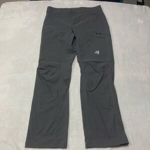 Eddie Bauer First Ascent Guide Pro Pants Men (Fits 34x32) Gray Nylon Hiking